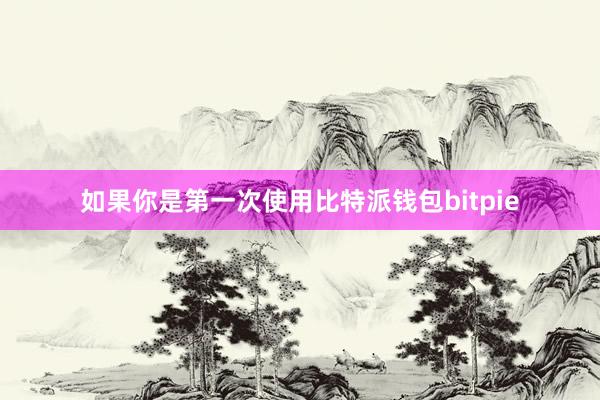 如果你是第一次使用比特派钱包bitpie