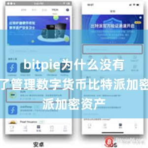 bitpie为什么没有钱除了管理数字货币比特派加密资产