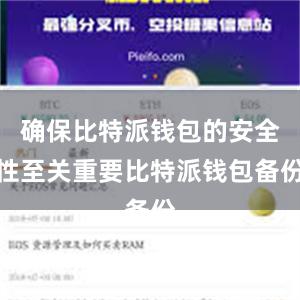 确保比特派钱包的安全性至关重要比特派钱包备份